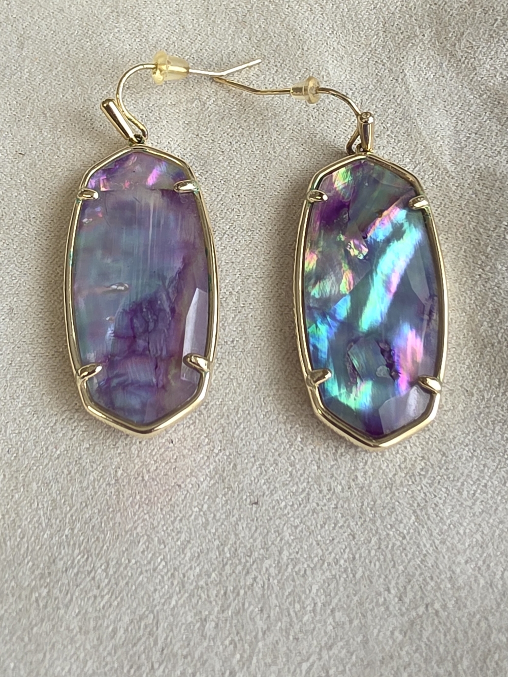 Kendra Scott Lilac Abalone/Gold Faceted Elles